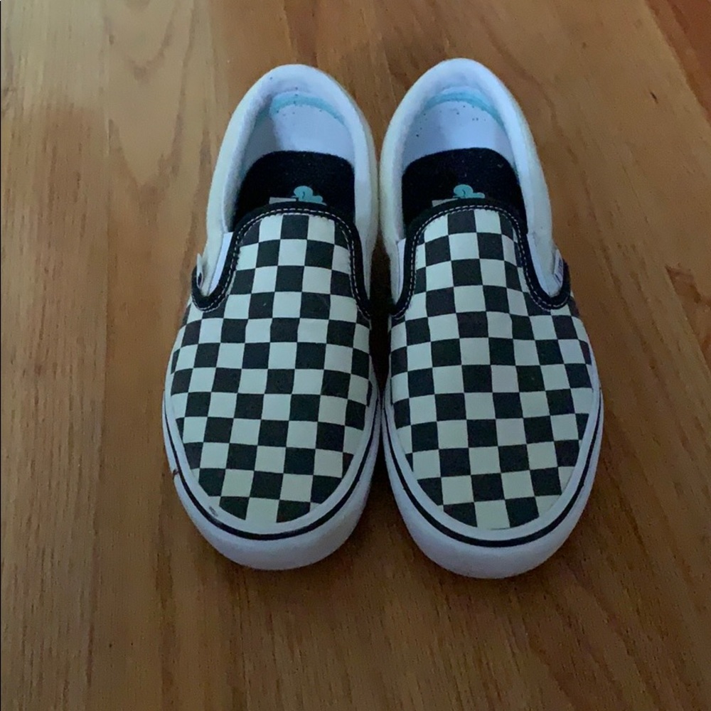 Vans black and white checkerboard. NEVER WORN